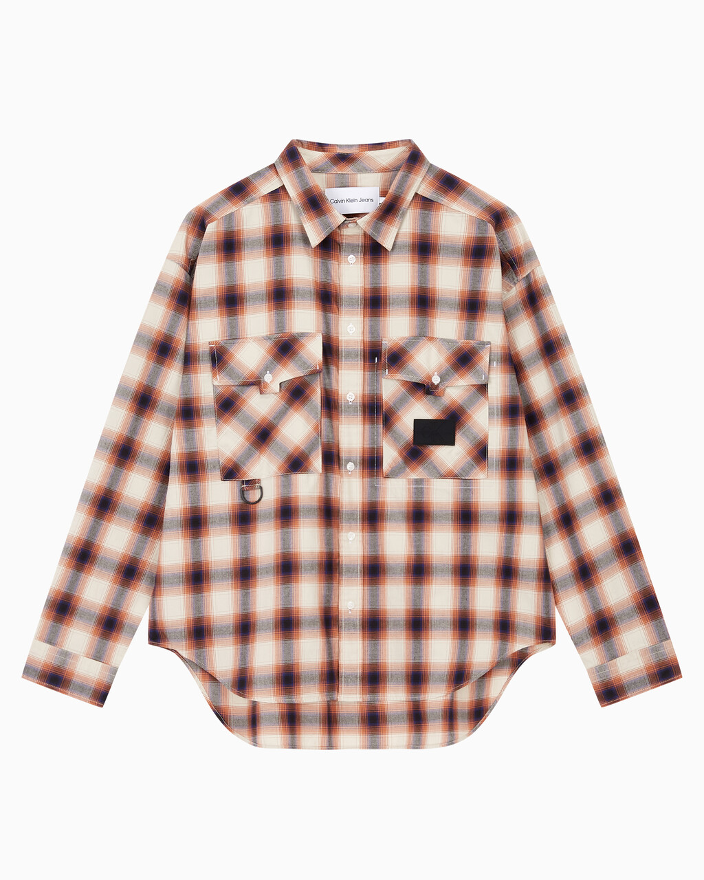 Buy 남성 유틸리티 포켓 체크셔츠 in color BLUR FLORAL_BLACK