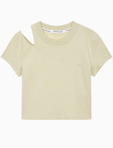 Buy 여성 메타 CK 베이비 티셔츠 in color GREEN