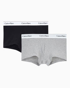 Buy 남성 모던 코튼 2PK 트렁크 in color 1 HTR GRY/1 BLK