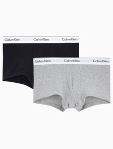 Buy 남성 모던코튼 스트레치 드로즈 2PK in color 1 GREY HEATHER/1 BLACK