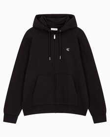 Buy 남성 아카이브 로고 플리스 집업 후디 in color BLACK BEAUTY