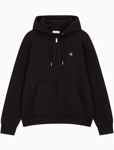 Buy 남성 아카이브 로고 플리스 후드 집업 in color BLACK BEAUTY