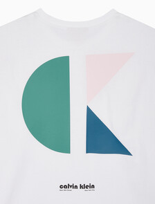 Buy 남성 이지핏 바우하우스 로고 그래픽 반팔 티셔츠 in color BRILLIANT WHITE
