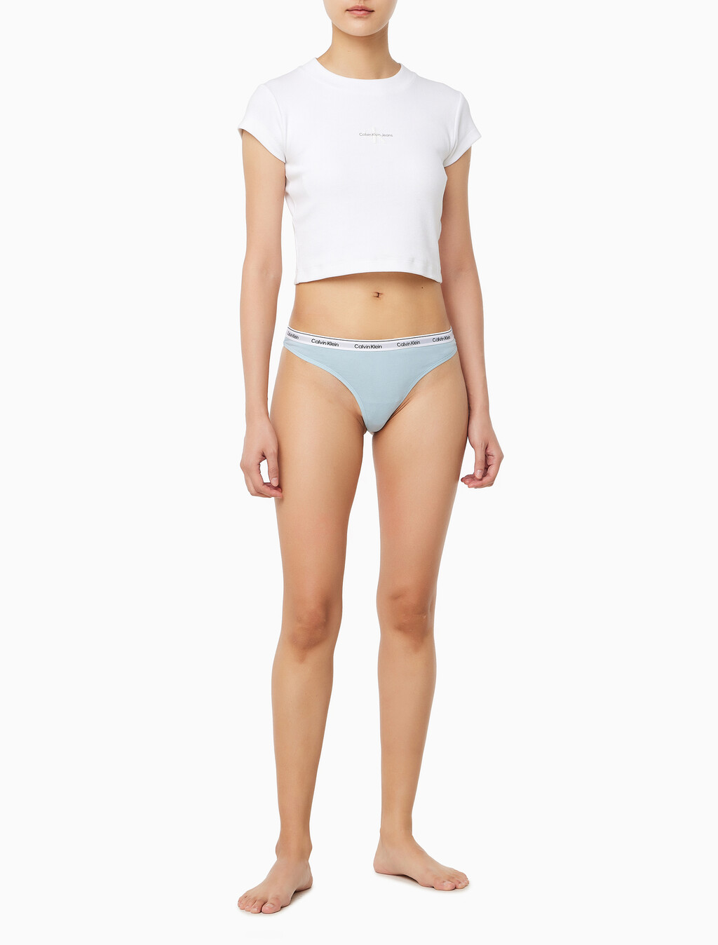 Buy 여성 CK 모던 로고 T팬티 in color STERLING BLUE
