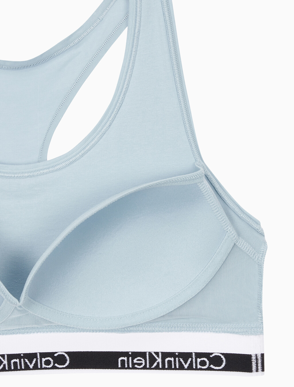 Buy 여성 아이콘 코튼 모달 AF 레이서백 브라렛 in color STERLING BLUE