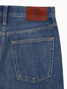 Buy 여성 90's 루즈핏 다크블루 디스트로이드 데님 in color VINTAGE RIVER DESTROYED