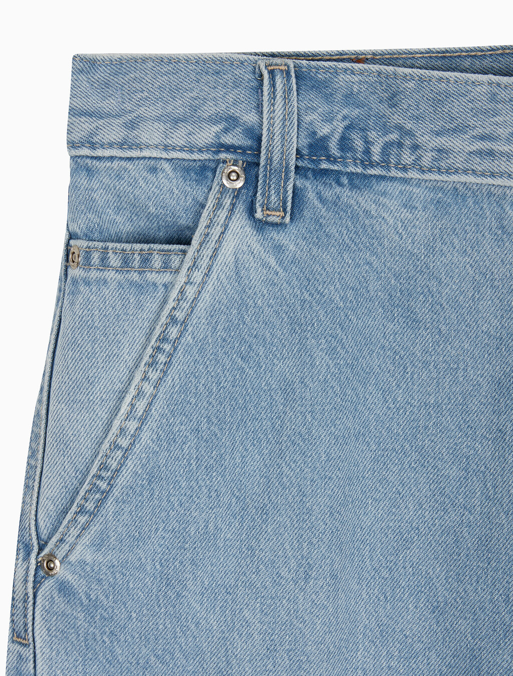 Buy 남성 90's 라이트블루 카펜터 버뮤다 데님 쇼츠 in color REFLECTION BLUE