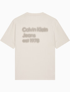 Buy 남성 오버핏 빈티지 워시 프린트 반팔 티셔츠 in color LIGHT BEIGE