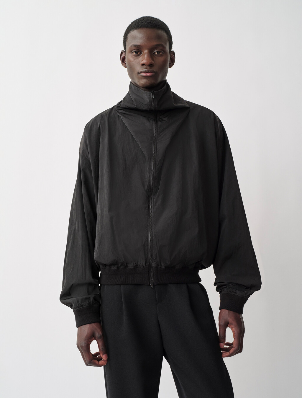 Buy CYRUS MENS NYLON COAT in color BLACK