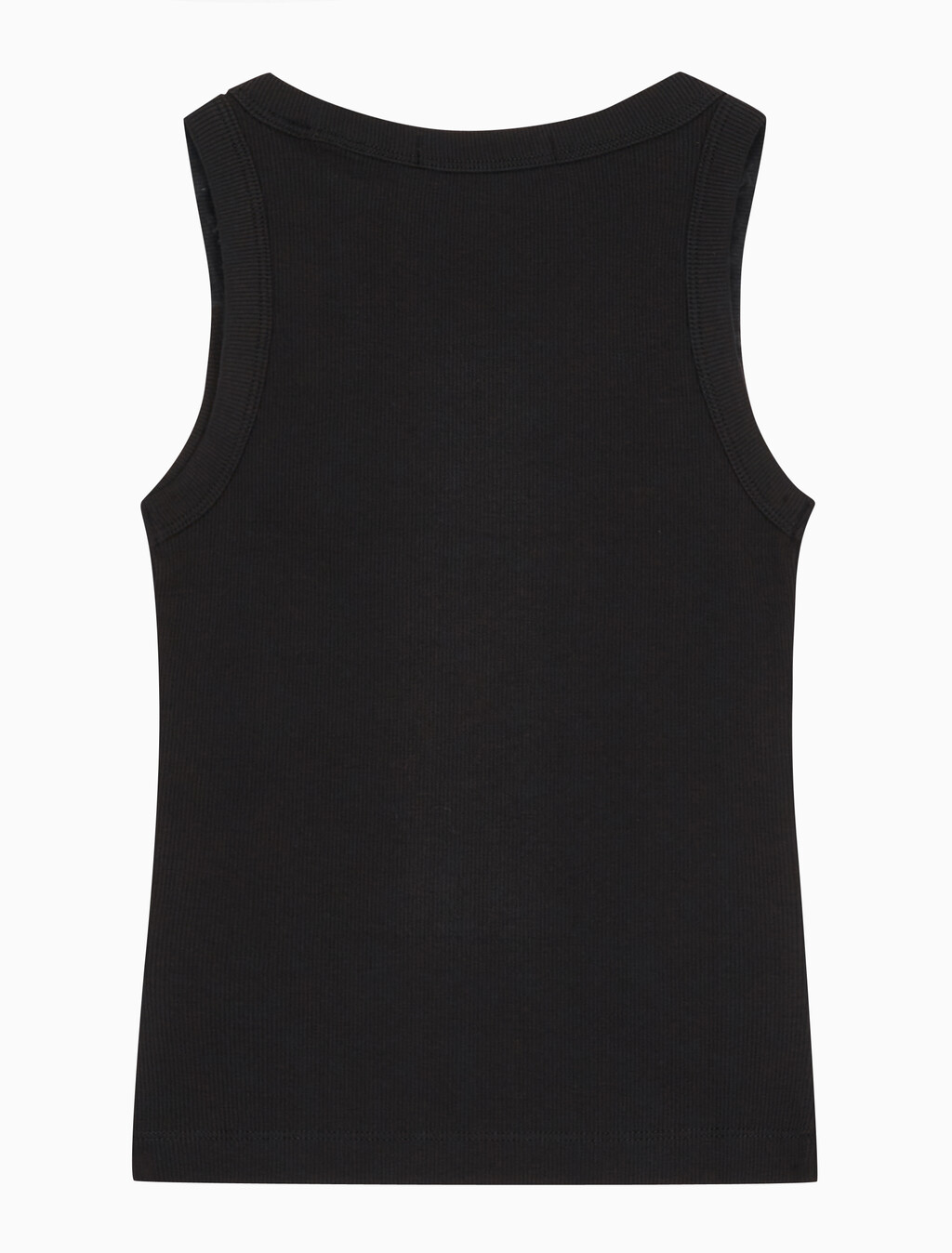 Buy 여성 우븐 라벨 립 탱크 탑 in color CK BLACK