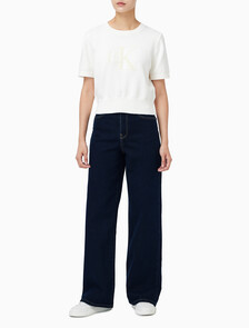 Buy 여성 와이드 린스 원시 데님 in color RINSE BLUE