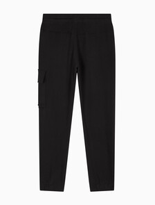 Buy 남성 릴렉스핏 밴딩 카고 스웻팬츠 in color CK BLACK