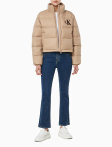 Buy 여성 셔닐 로고 푸퍼 다운 in color CAMEL