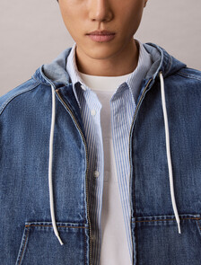 Buy 남성 맥스웰 풀집업 데님 후디 in color MAXWELL