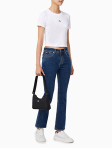 Buy 여성 CKJ 슬릭 숄더 백 in color BLACK