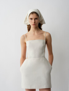 Buy HENRIETTA WOMENS DRESS in color OFF WHITE