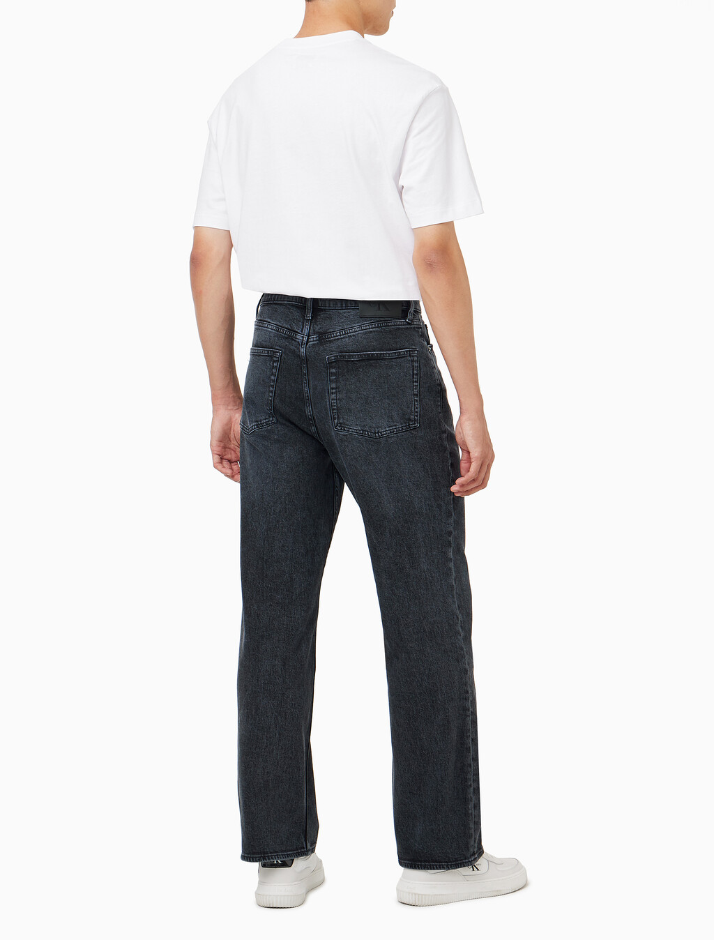 Buy 남성 와이드핏 다크블루 네이비 데님 in color BLUE BLACK HANGER LOOP