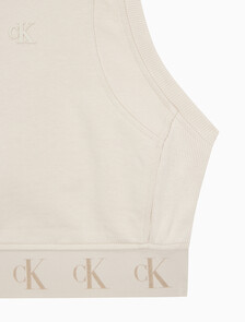 Buy 여성 리피트 크롭 로고 탱크 탑 in color CLASSIC BEIGE