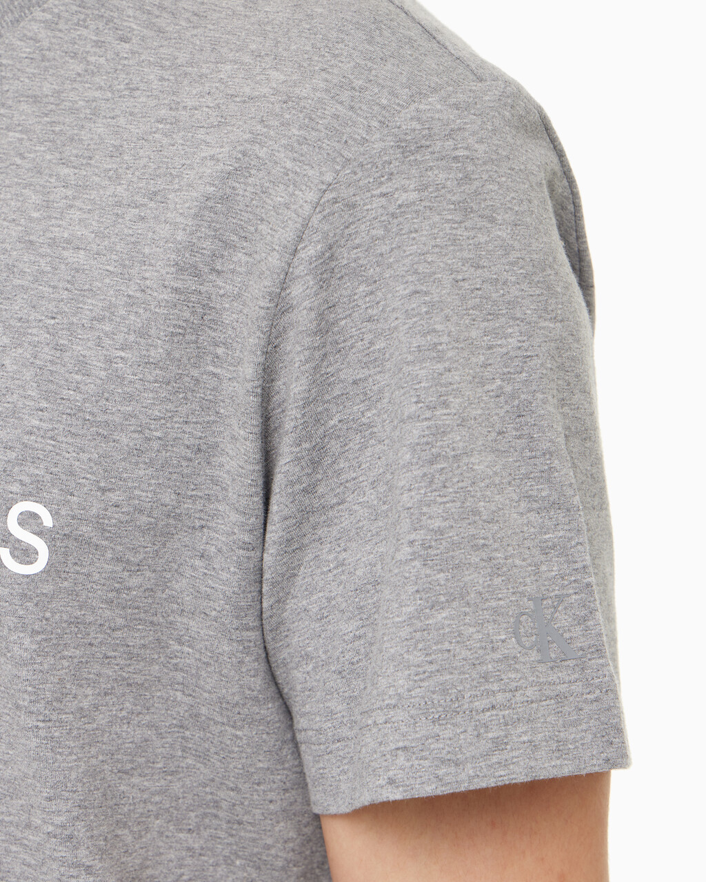 Buy 남성 레귤러핏 인스티튜셔널 로고 스트레치 반팔 티셔츠 in color MID GREY HEATHER