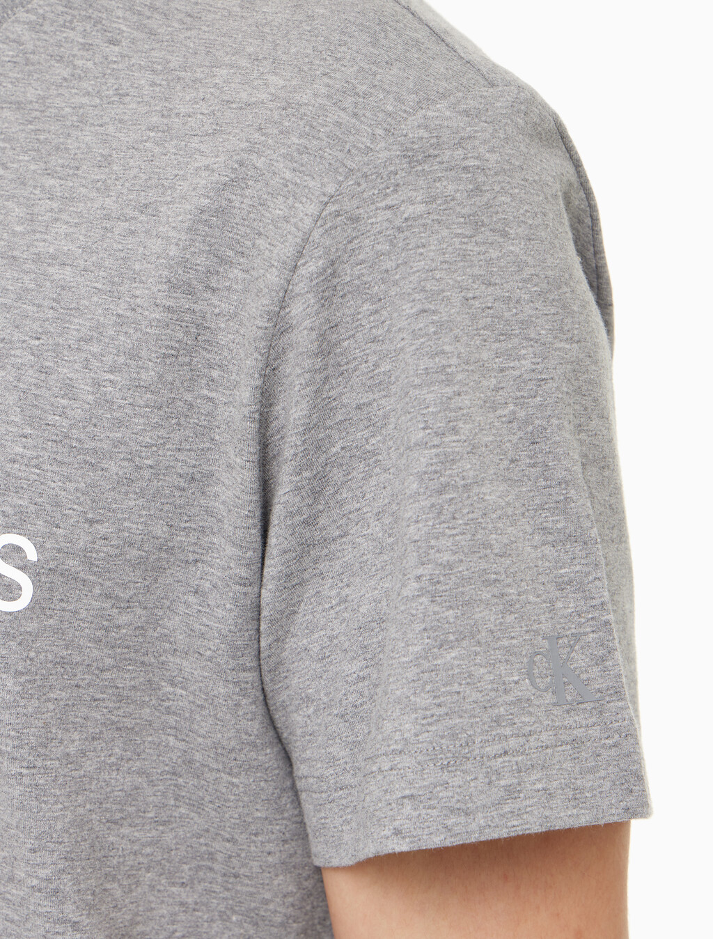 Buy 남성 레귤러핏 인스티튜셔널 로고 스트레치 반팔 티셔츠  in color MID GREY HEATHER