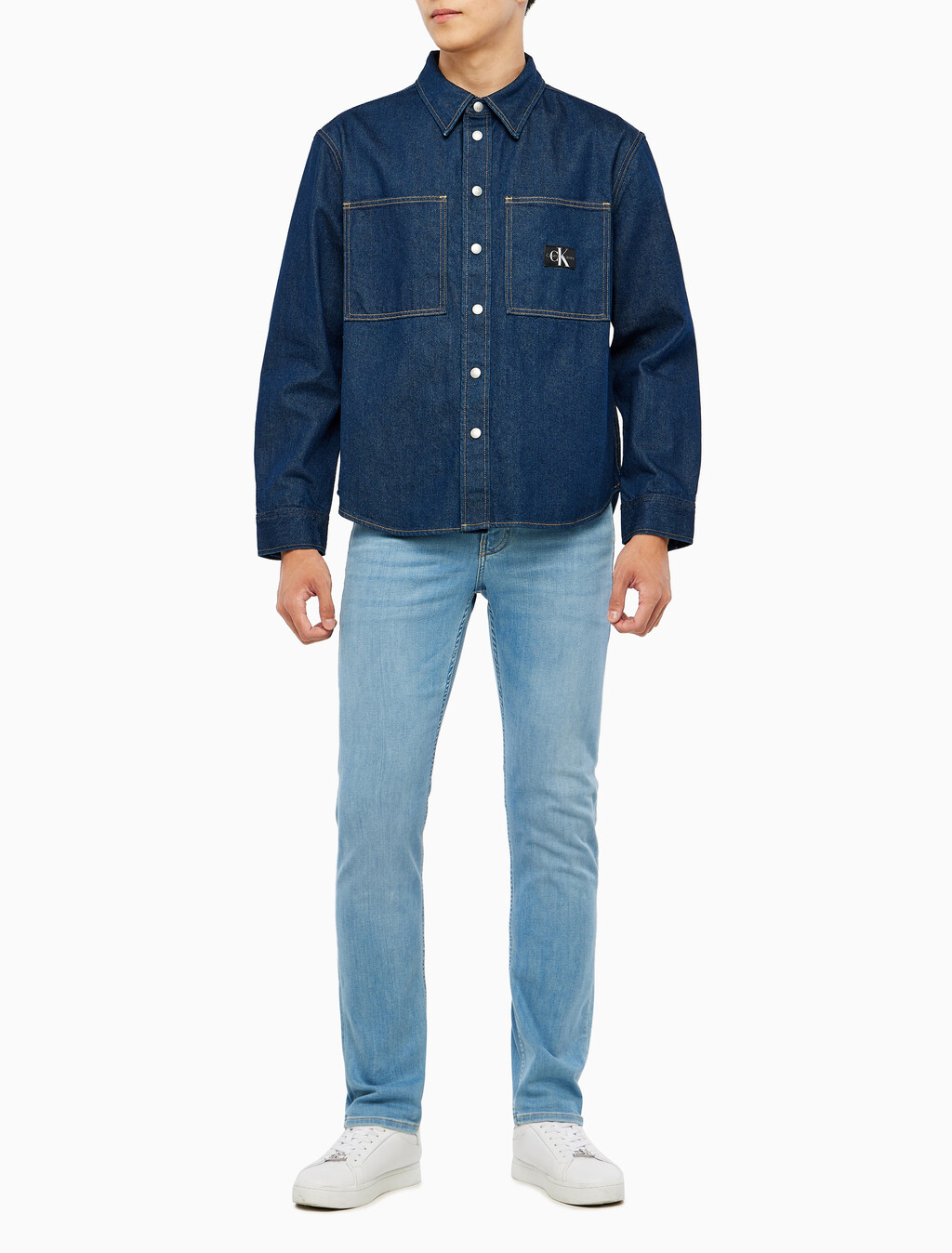 Buy 남성 릴렉스핏 린스 블루 데님셔츠 in color RINSE BLUE
