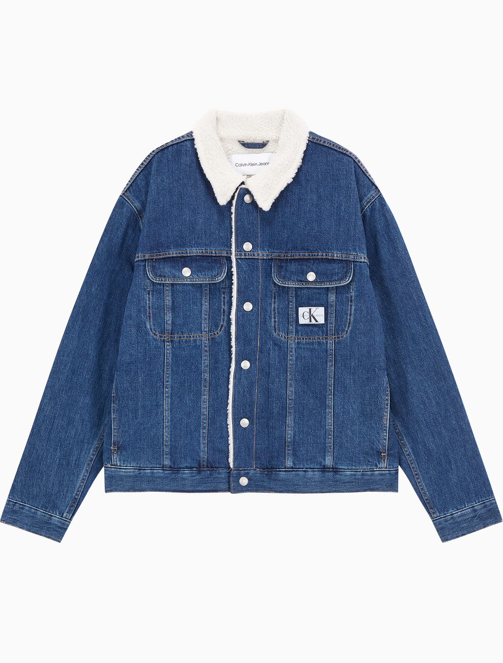 Buy 남성 레귤러 90's 쉐르파 자켓 in color MID BLUE BACK EMBRO