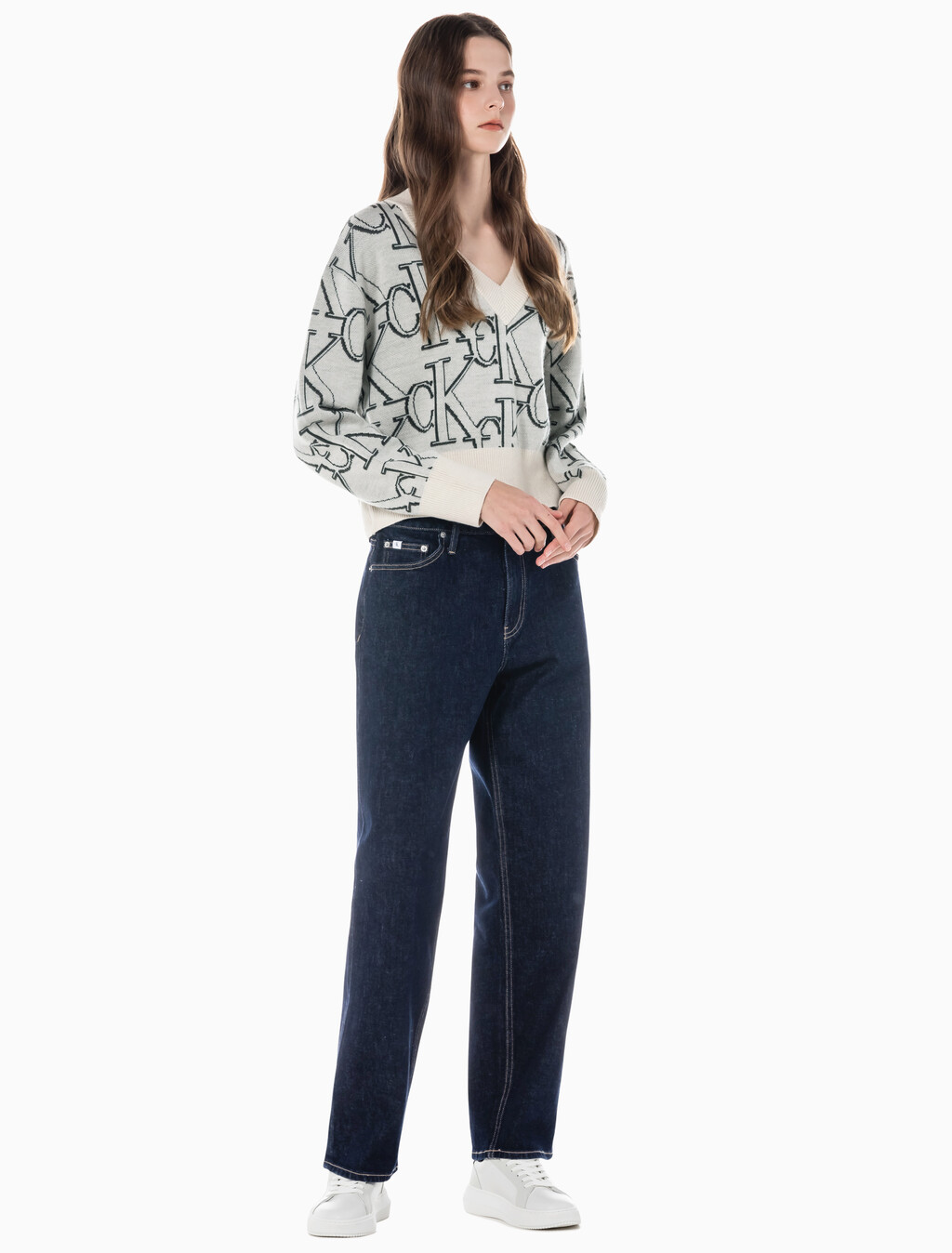 Buy 여성 90's 스트레이트핏 린스 블루 데님 in color RINSE BLUE