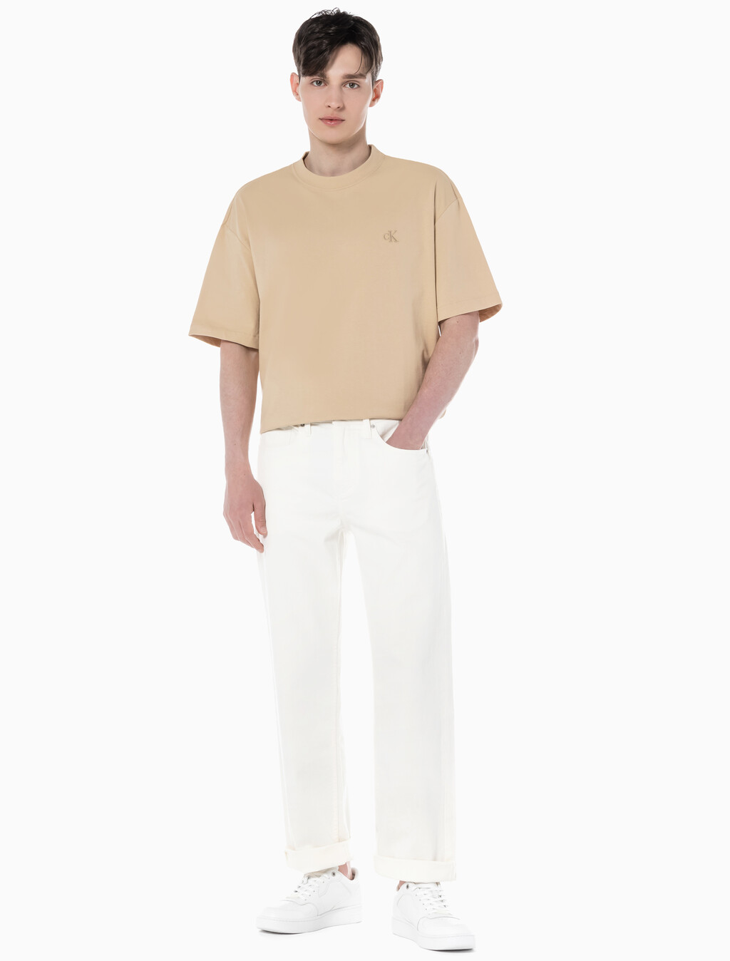 Buy 남성 90's 스트레이트핏 화이트 데님 in color CHALKY BLUE