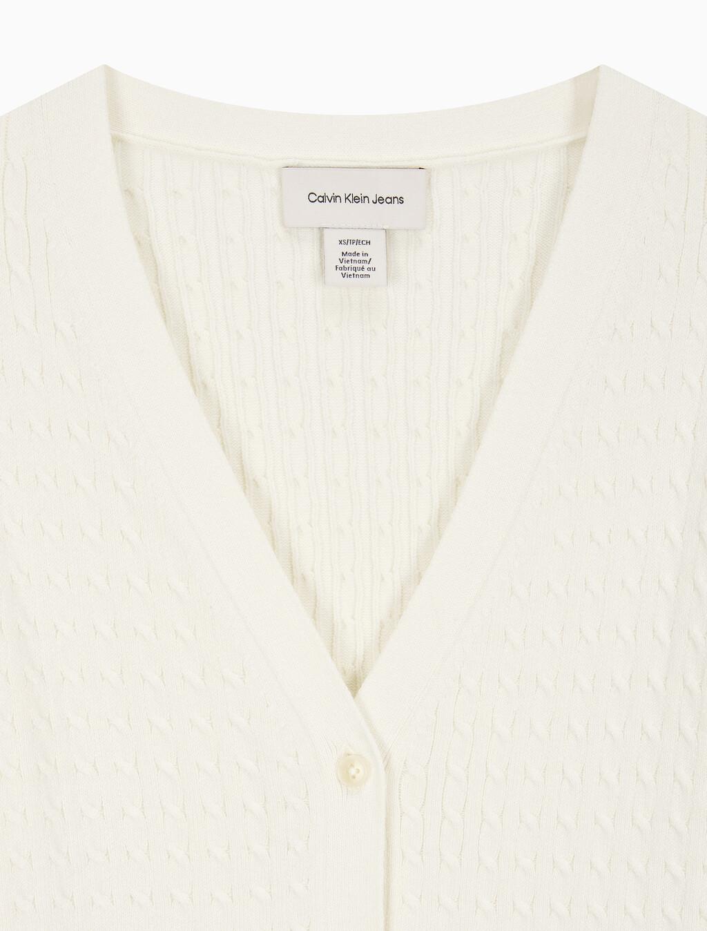 Buy 여성 우븐라벨 케이블 가디건 in color TOFU