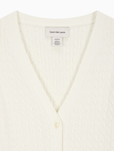 Buy 여성 우븐라벨 케이블 가디건 in color TOFU