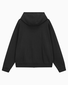 Buy 남녀공용 릴렉스핏 모노그램 집업 후디 in color CK BLACK