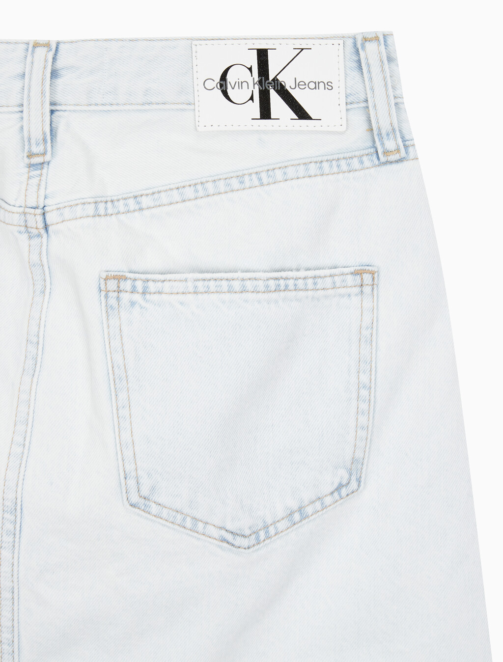 Buy 여성 하이라이즈 미니 데님 스커트 in color CHALKY BLUE