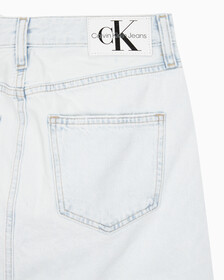 Buy 여성 하이라이즈 미니 데님 스커트 in color 028A CHALKY BLU