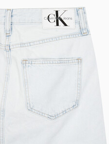 Buy 여성 하이라이즈 미니 데님 스커트 in color CHALKY BLUE