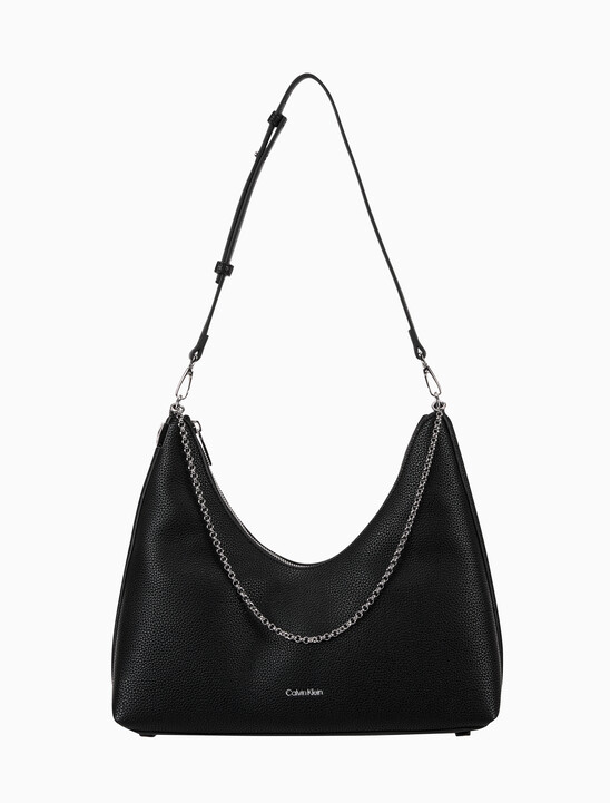 여성 하드웨어 엠블럼 페블 호보 백