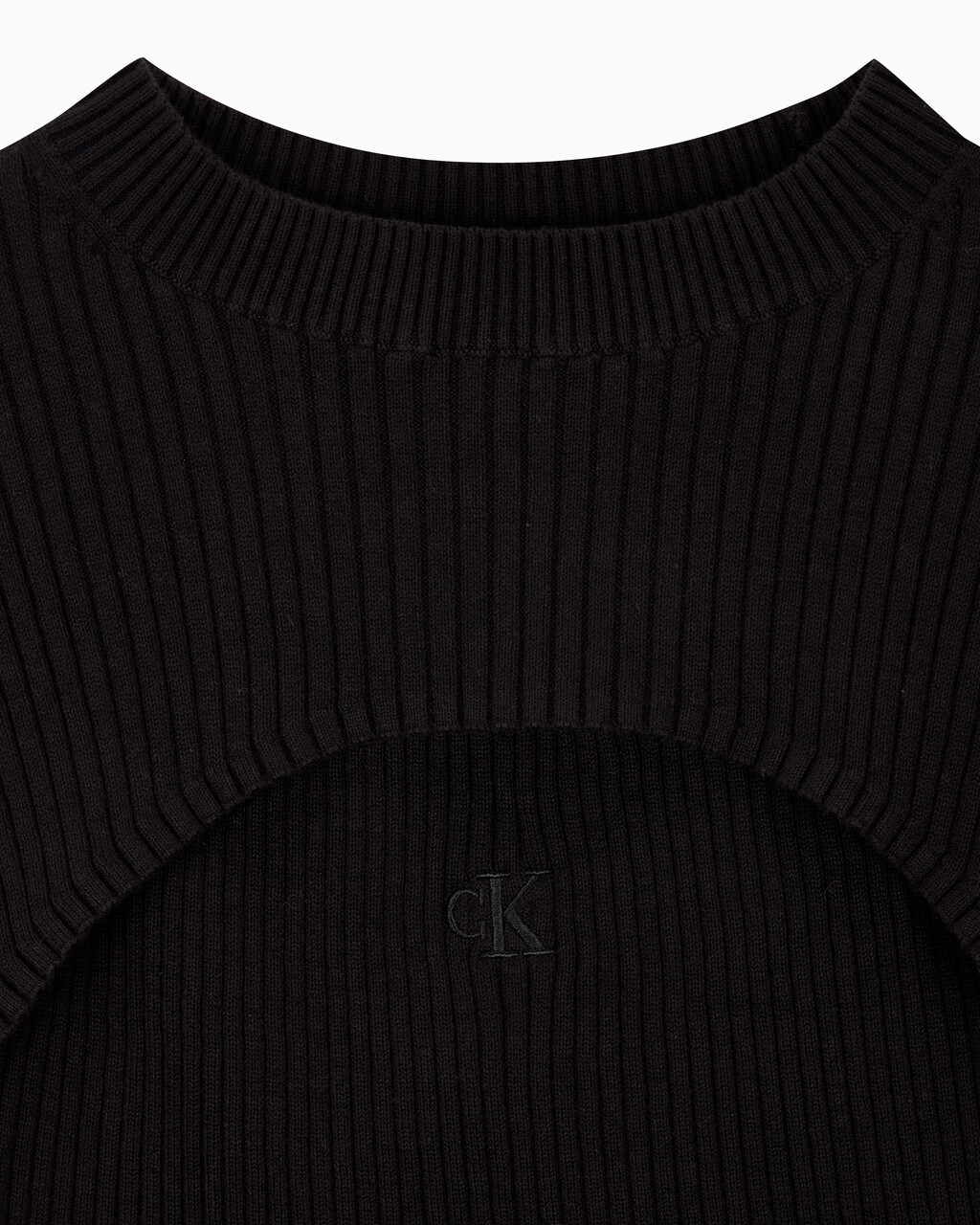 Buy 여성 3 IN 1 립 반팔 스웨터 in color CK BLACK