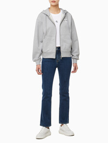 Buy 여성 모노로고 프렌치테리 풀집 후디 in color HEROIC GREY HEATHER