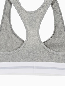 Buy 여성 코튼 모달 스트레치 립 AF 브라렛 in color GREY HEATHER