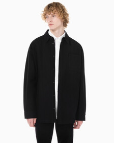 Buy 남성 롱슬리브 울 셔츠 자켓 in color BLACK BEAUTY