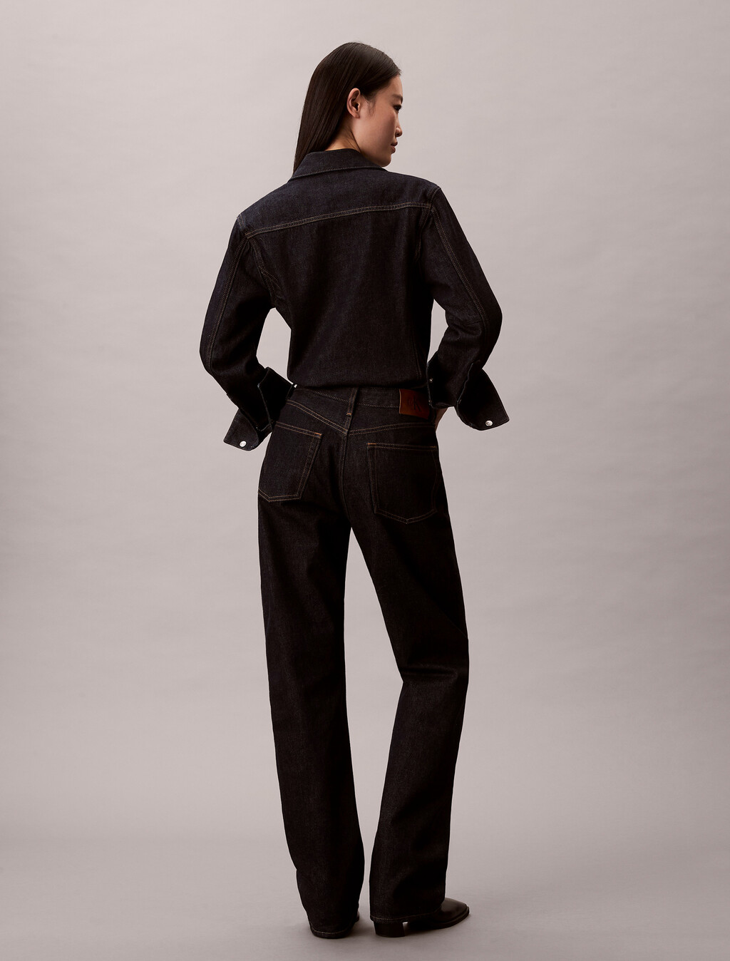 Buy 여성 스트레이트 부츠 레진 린스 in color TENCEL RINSE BLUE