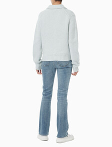 Buy 여성 L/S 부클레 폴로 in color light blue