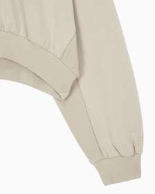 Buy 여성 하프집 엠보스 폴로넥 스웻 in color BEIGE