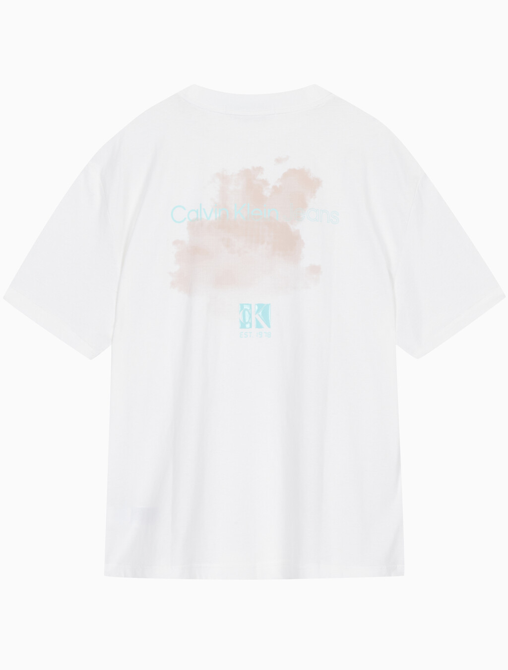 Buy 남녀공용 디퓨즈 그래픽 반팔 티셔츠 in color BRIGHT WHITE