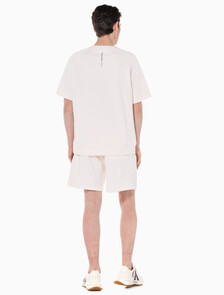Buy 남성 시즈널 트리플 모노그램 스웨트 쇼츠 in color ANCIENT WHITE
