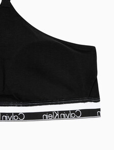 Buy 여성 아이콘 코튼 모달 홀터 브라렛 in color BLACK