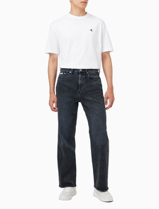 Buy 남성 와이드핏 다크블루 네이비 데님 in color BLUE BLACK HANGER LOOP