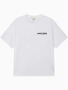 Buy 남성 릴렉스핏 바우하우스 로고 반팔 티셔츠 in color BRILLIANT WHITE