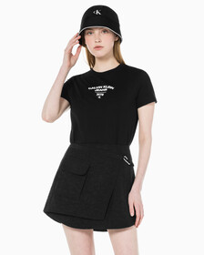 Buy 여성 새들 버클 미니스커트 in color CK BLACK