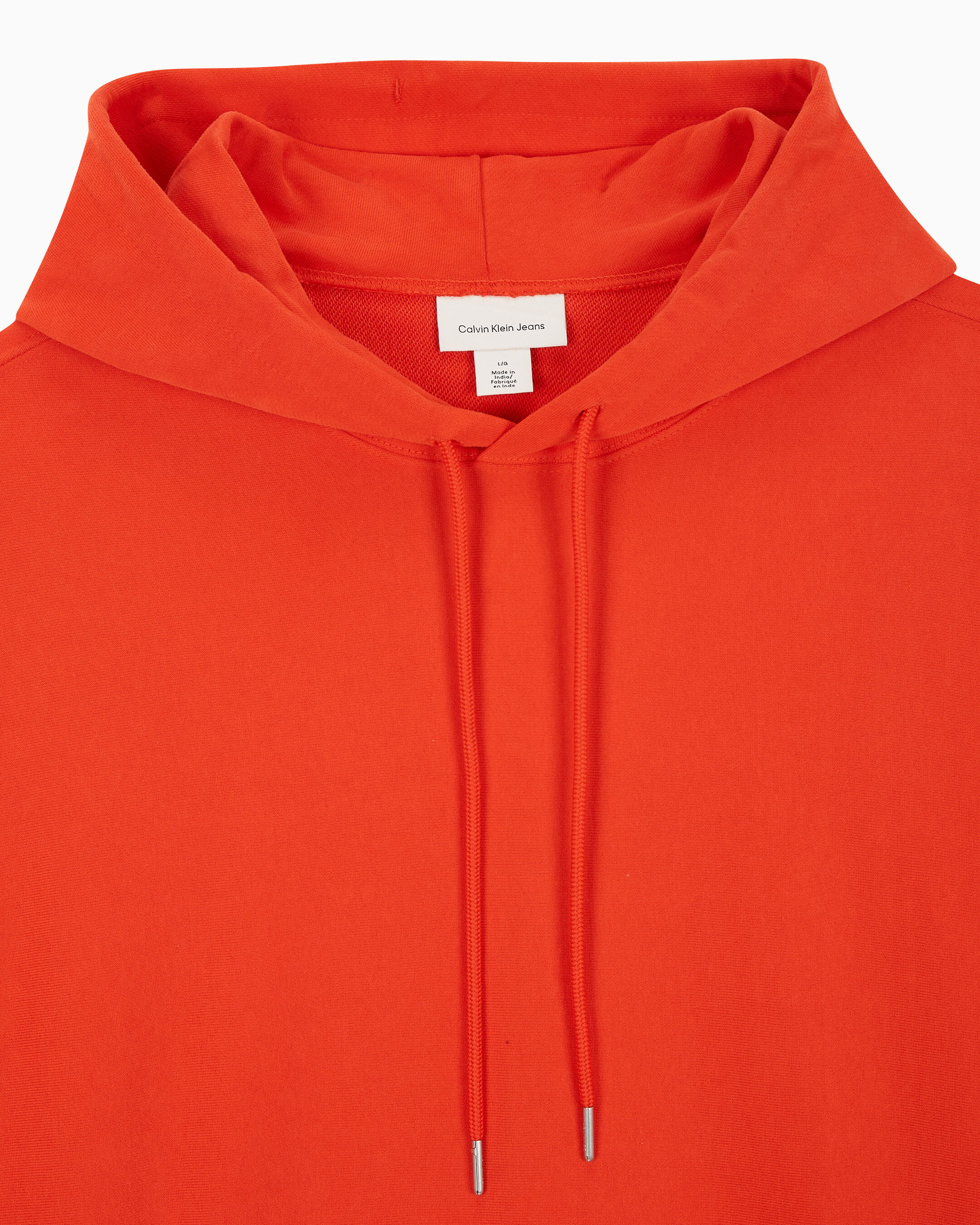 남성 오버핏 스웨이드 테리 후디 | red | Calvin Klein Korea