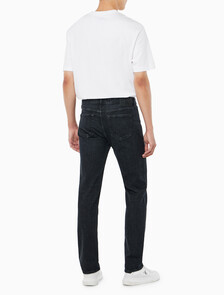 Buy 남성 바디핏 블랙 이탈리안 데님 in color WASHED BLACK LOGO LACE